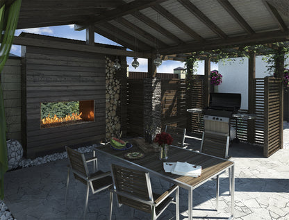 6424 Linear See-Thru Outdoor Gas Fireplace