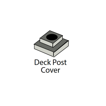 Deck Post Cover Square Black - 13" sq. x 6" H - 94800827