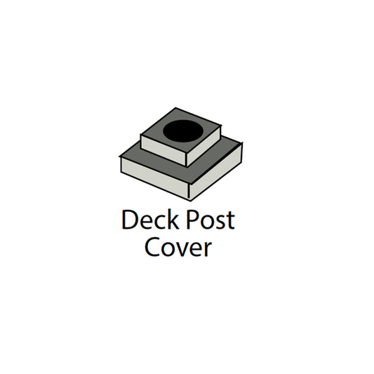 Deck Post Cover Square Black - 13" sq. x 6" H - 94800827